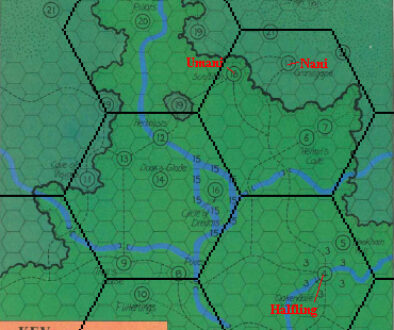 Emerlas, 3 miles per hex by Paul Ruiz, with 8 mile per hex overlay by Simone Neri, July 2008