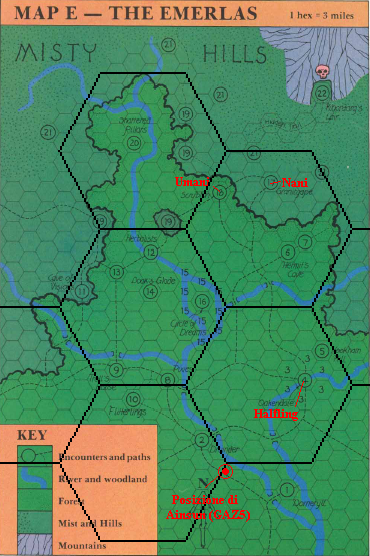 Emerlas, 3 miles per hex by Paul Ruiz, with 8 mile per hex overlay by Simone Neri, July 2008