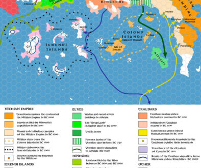 Ierendi and Colony Islands 1300-600 BC, 24 miles per hex, by Simone Neri, March 2014