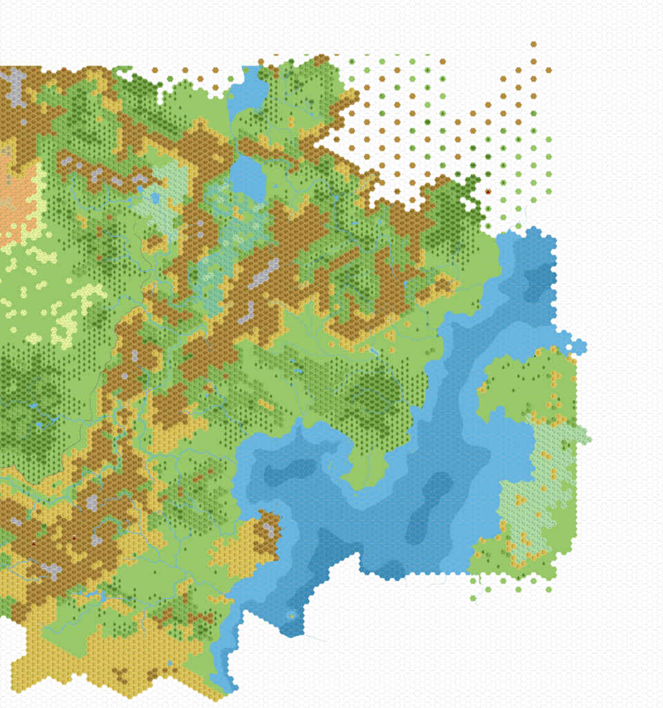 Lower Norwold, 8 miles per hex, by Simone Neri, November 2007