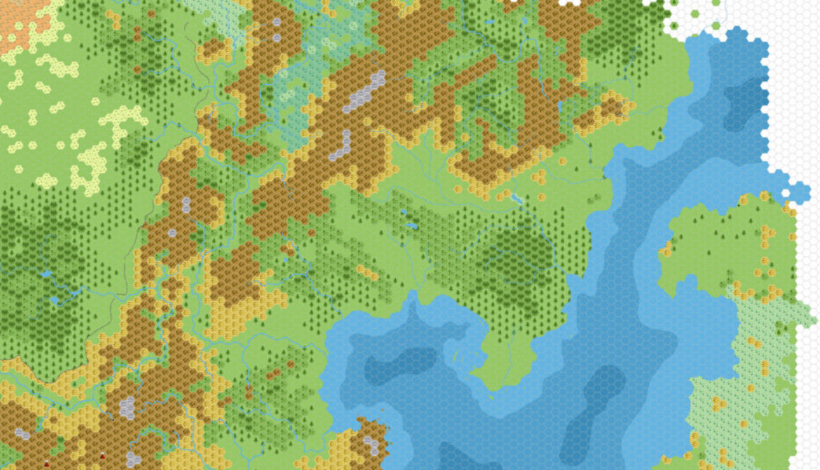 Lower Norwold, 8 miles per hex, by Simone Neri, November 2007