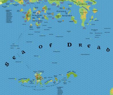 The Sea of Dread, 24 miles per hex, by Simone Neri, March 2014