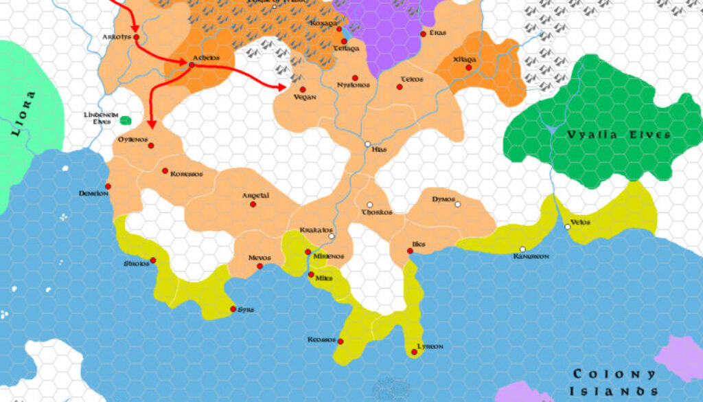 Traladara 1100-992 BC, 8 miles per hex, by Simone Neri, September 2013