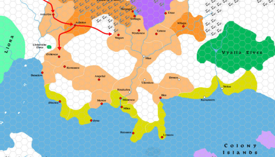 Traladara 1100-992 BC, 8 miles per hex, by Simone Neri, September 2013