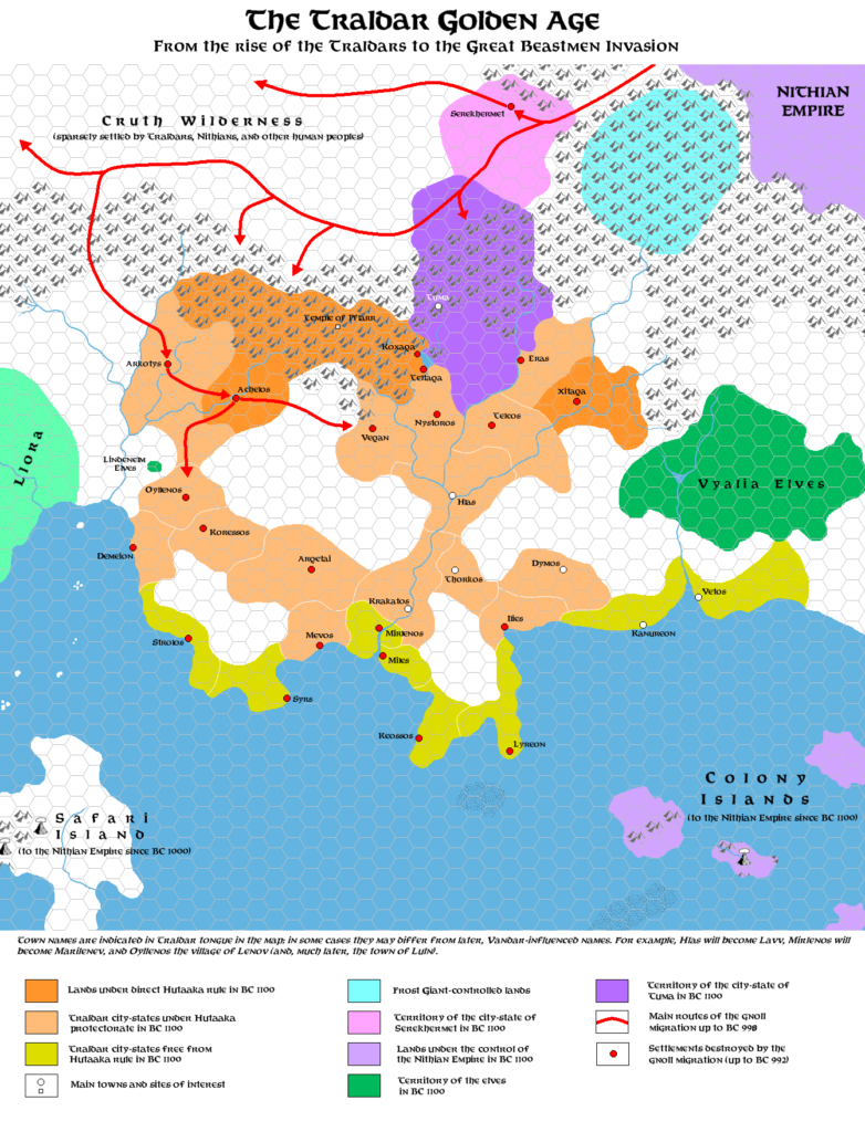 Traladara 1100-992 BC, 8 miles per hex, by Simone Neri, September 2013