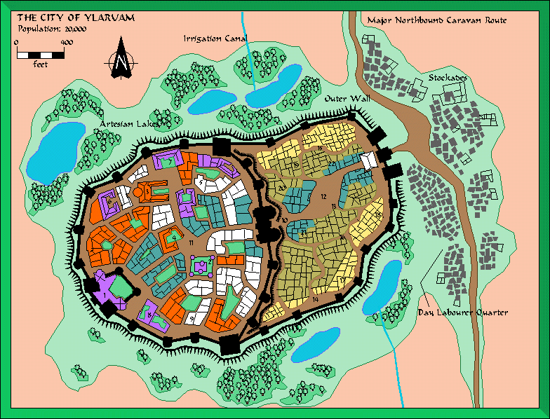 The City of Ylaruam by Alan Derek Jones, November 2001